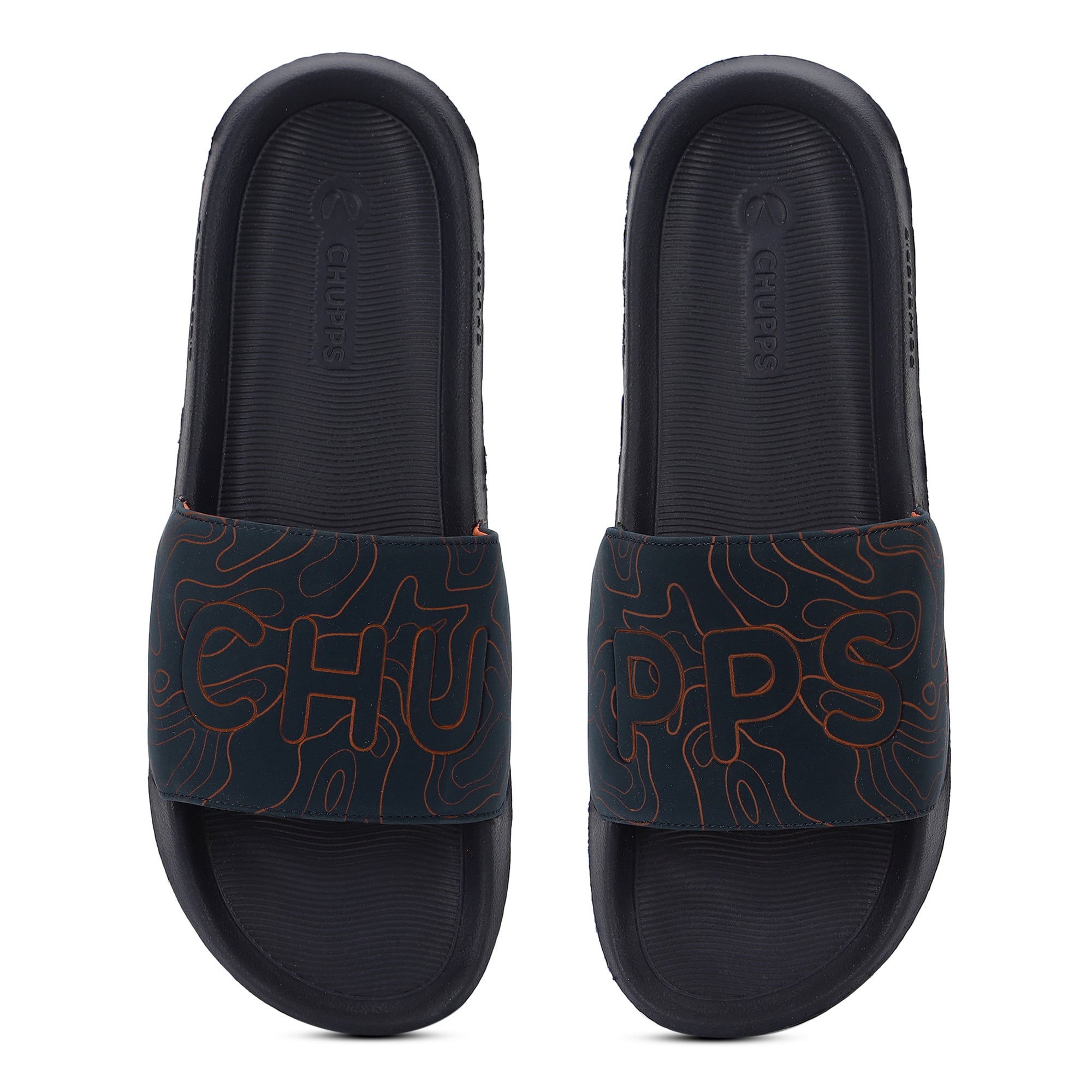 Strata Biodegradable Navy Blue Sliders- Men