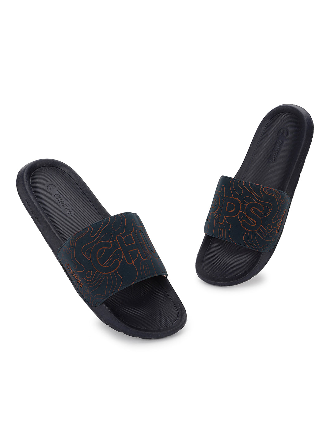 Strata Biodegradable Navy Blue Sliders- Men