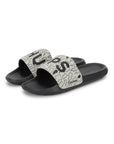 Bolt Biodegradable Black & Grey Sliders- Men