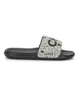 Bolt Biodegradable Black & Grey Sliders- Men