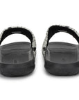 Bolt Biodegradable Black & Grey Sliders- Men