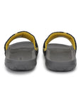 Bolt Biodegradable Grey Black Sliders- Men