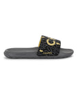 Bolt Biodegradable Grey Black Sliders- Men