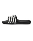 Notch Black and White Sliders Men