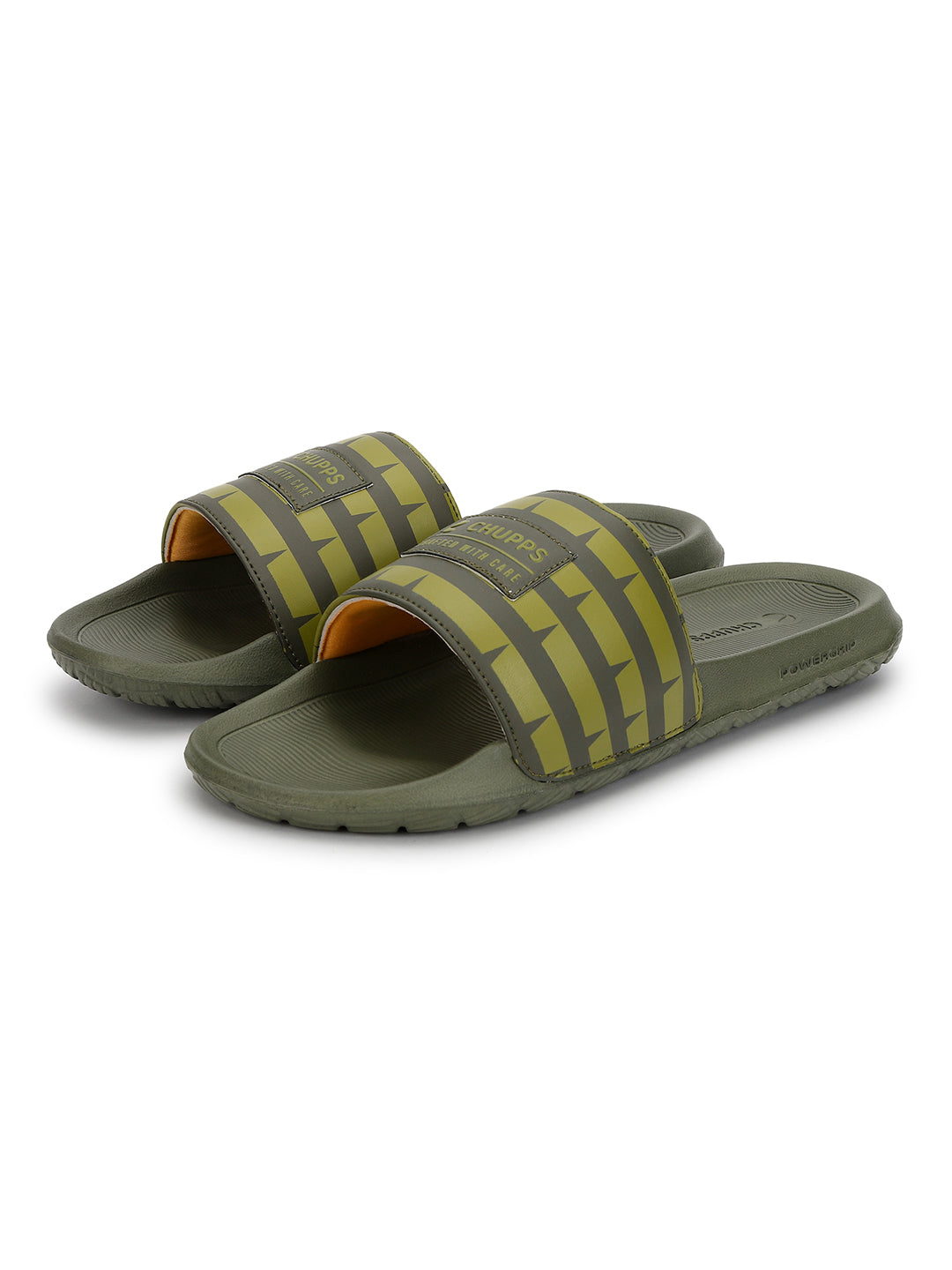 Notch Olive Sliders Men