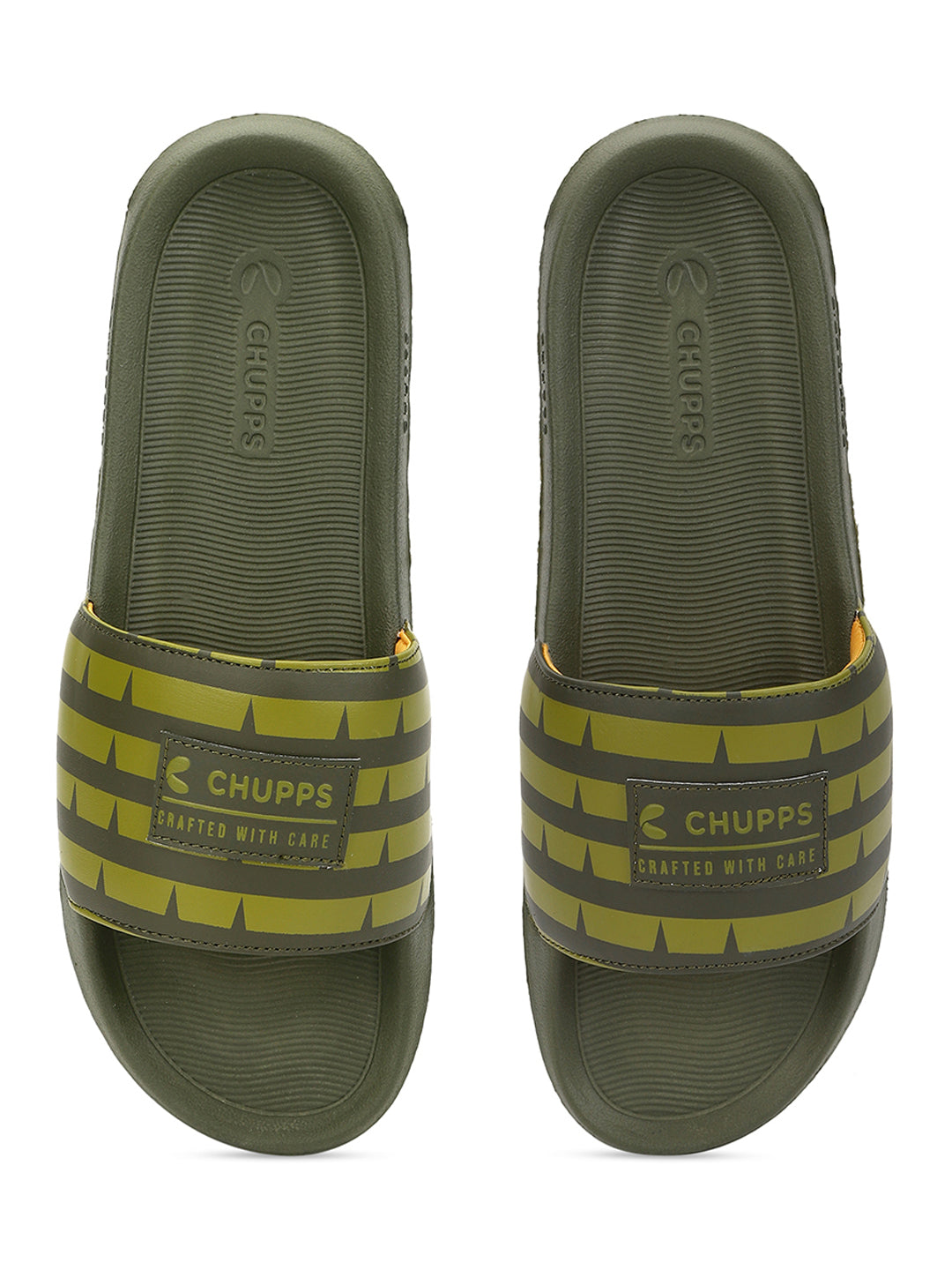 Notch Olive Sliders Men