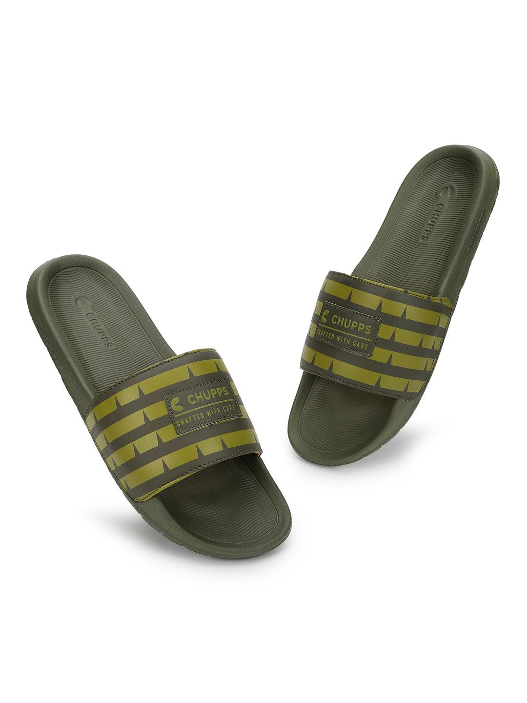 Notch Olive Sliders Men