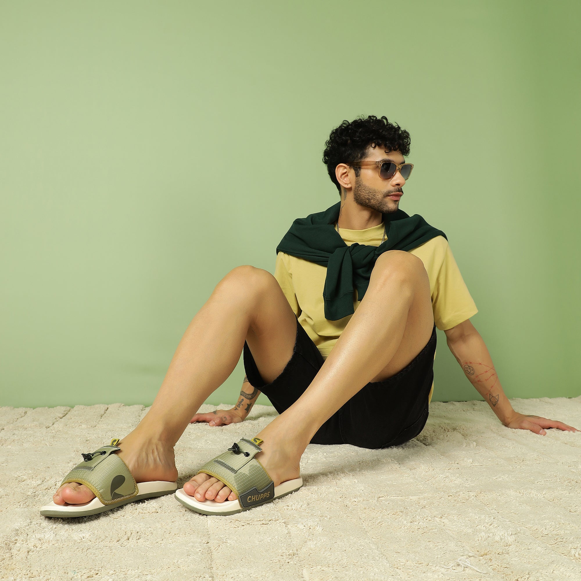 Blaze Sliders_olive_&amp;_off-white