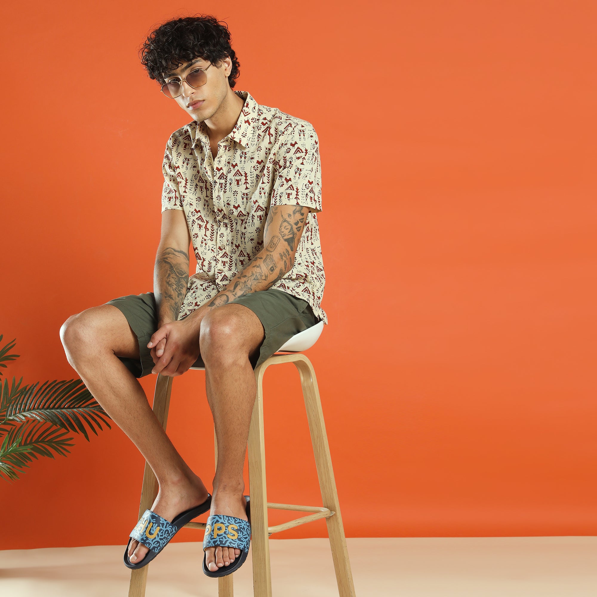 Coral Biodegradable Sliders_navy