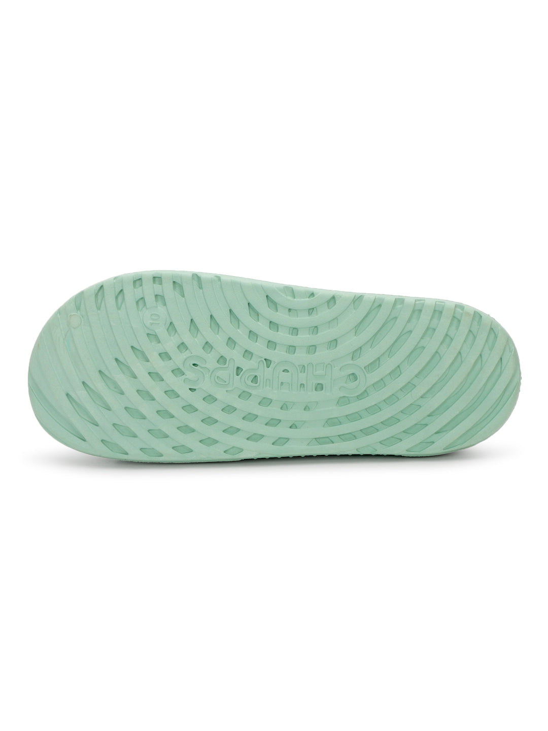 View of rubberised &amp; grippy Chupster sole on a white background