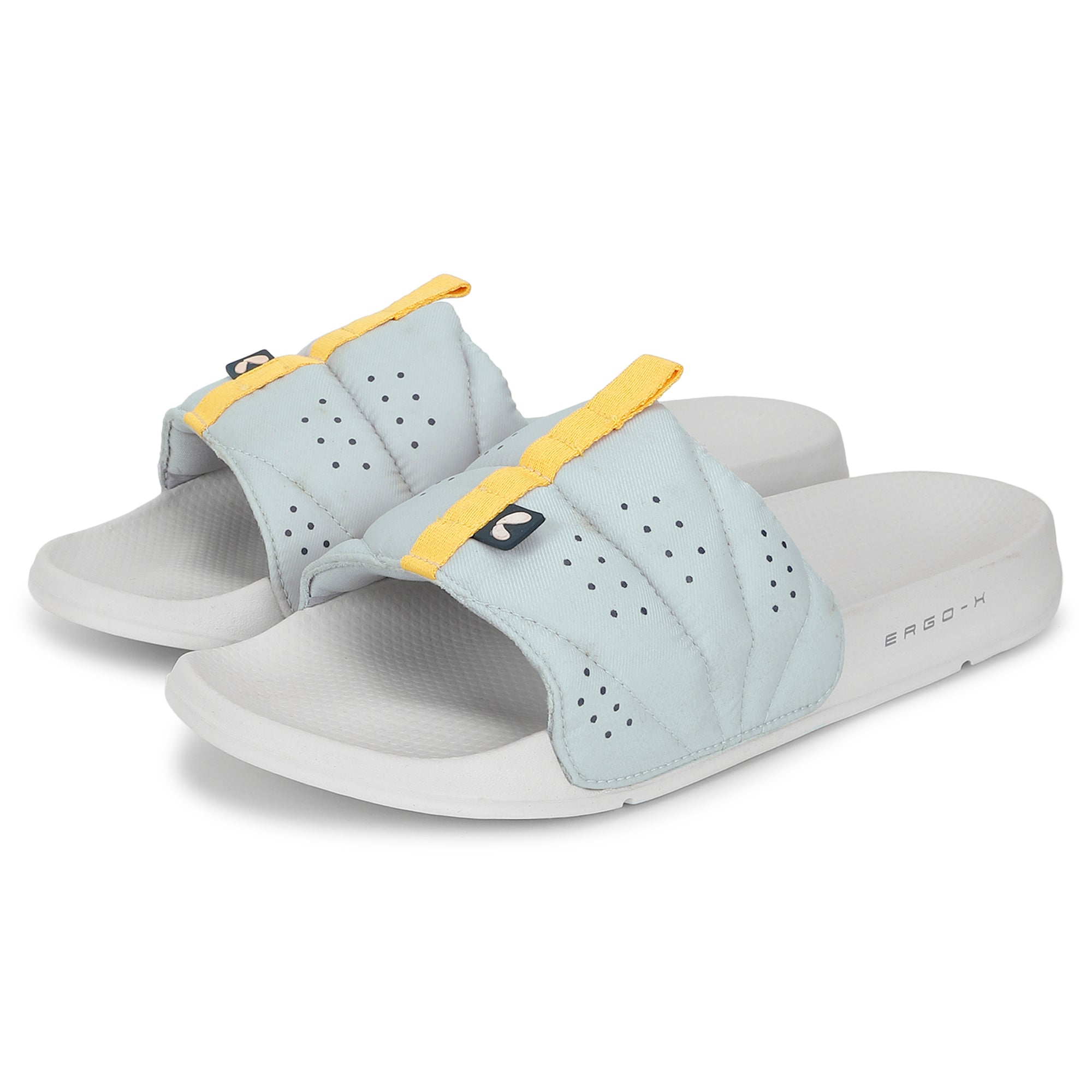 Turbo Light Grey Sliders for Men