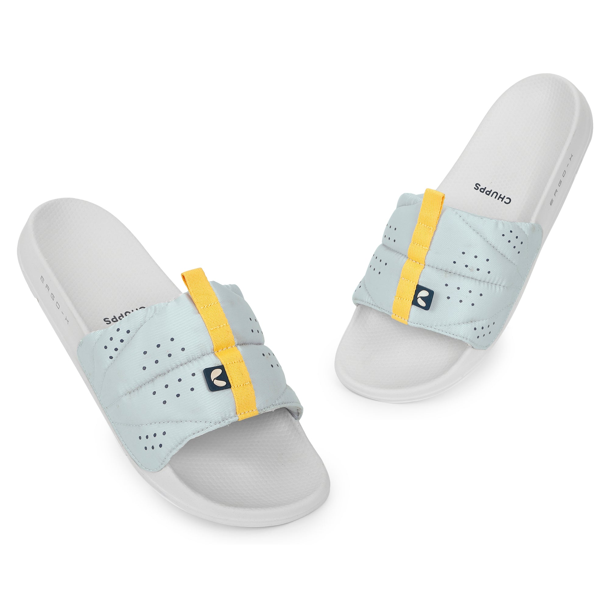 Turbo Light Grey Sliders for Men