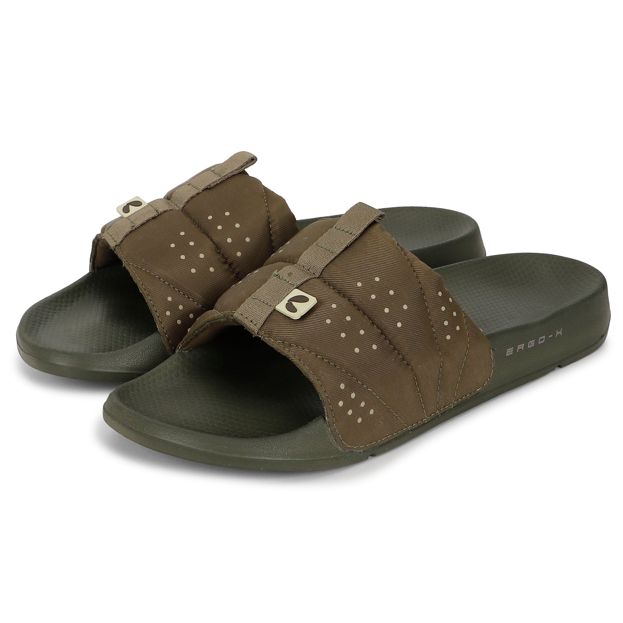 Turbo Olive Sliders for Men