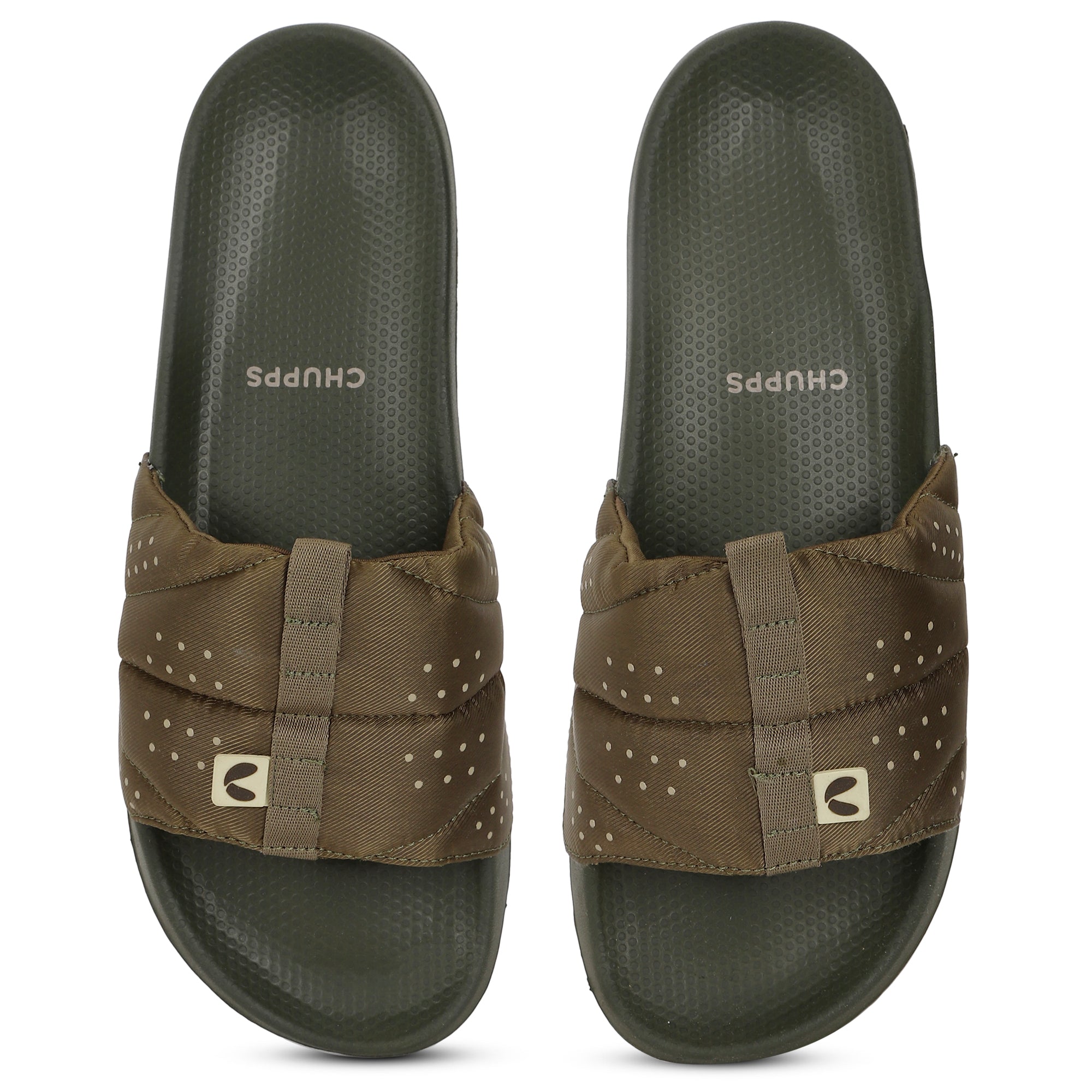 Turbo Olive Sliders for Men