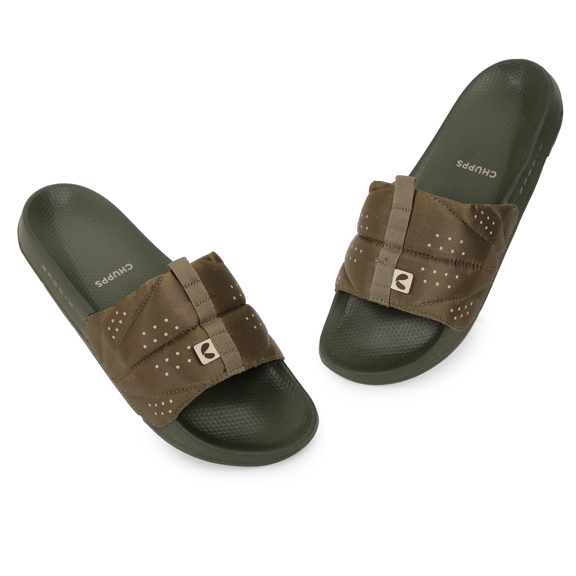 Turbo Olive Sliders for Men
