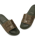 Turbo Olive Sliders for Men