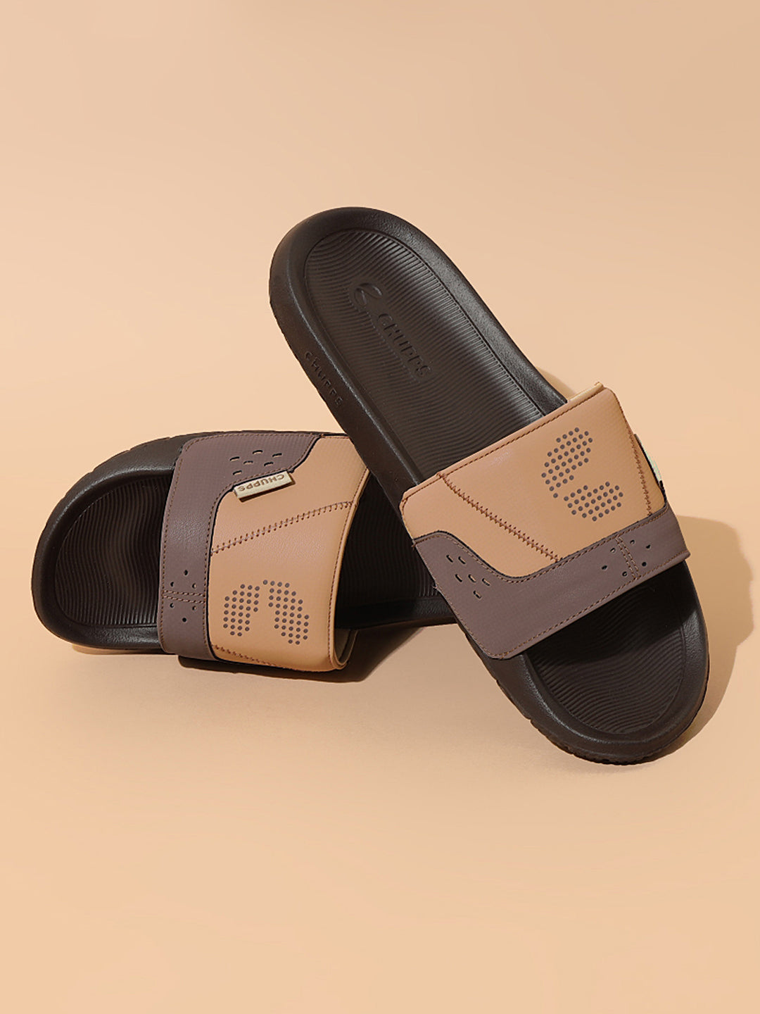 Striker Beige Sliders Men