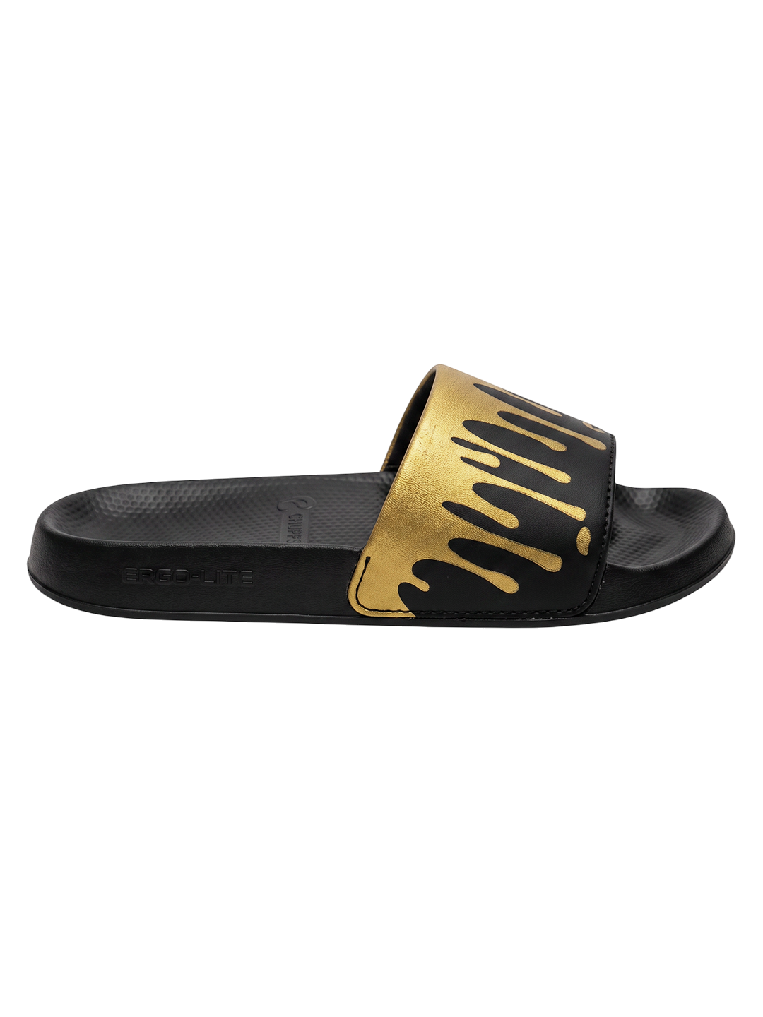 Drippy Sliders_black_&amp;_gold