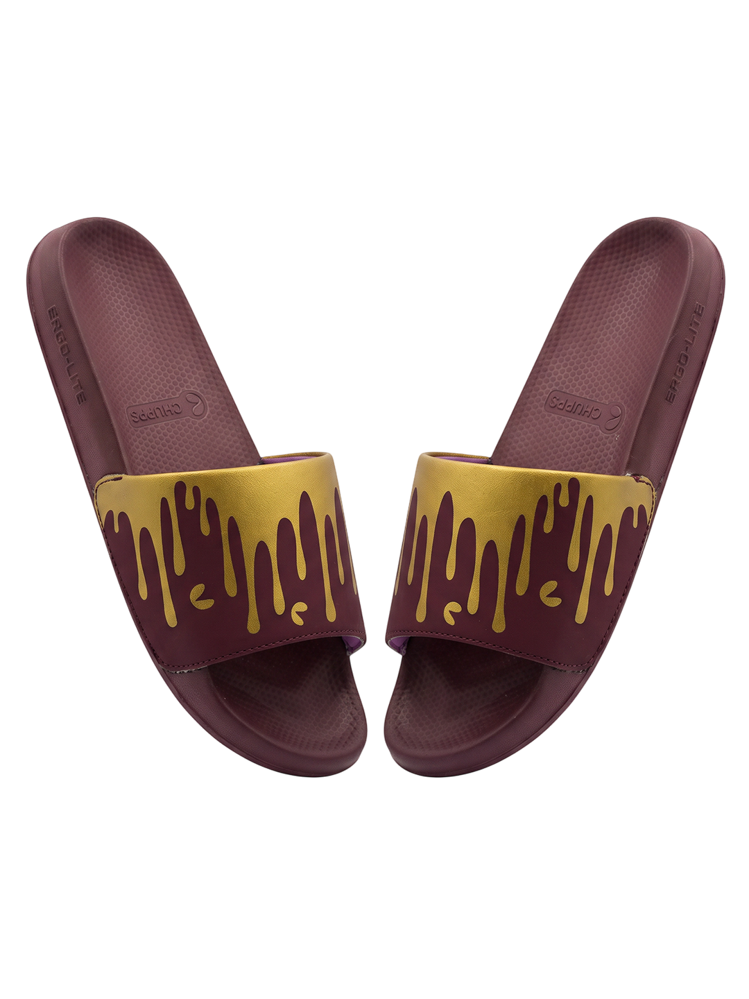 Drippy Sliders_purple_&amp;_gold