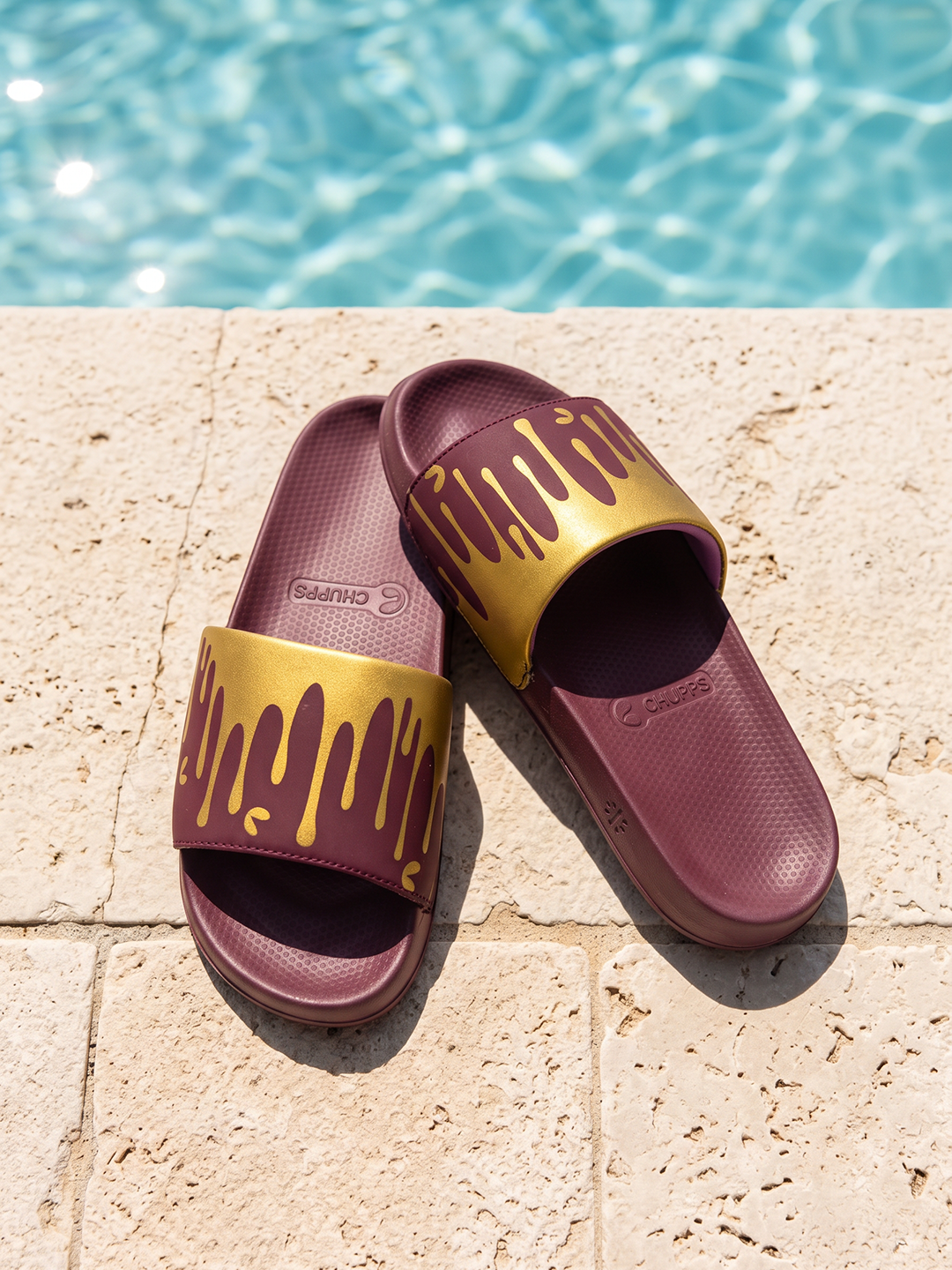 Drippy Sliders_purple_&amp;_gold