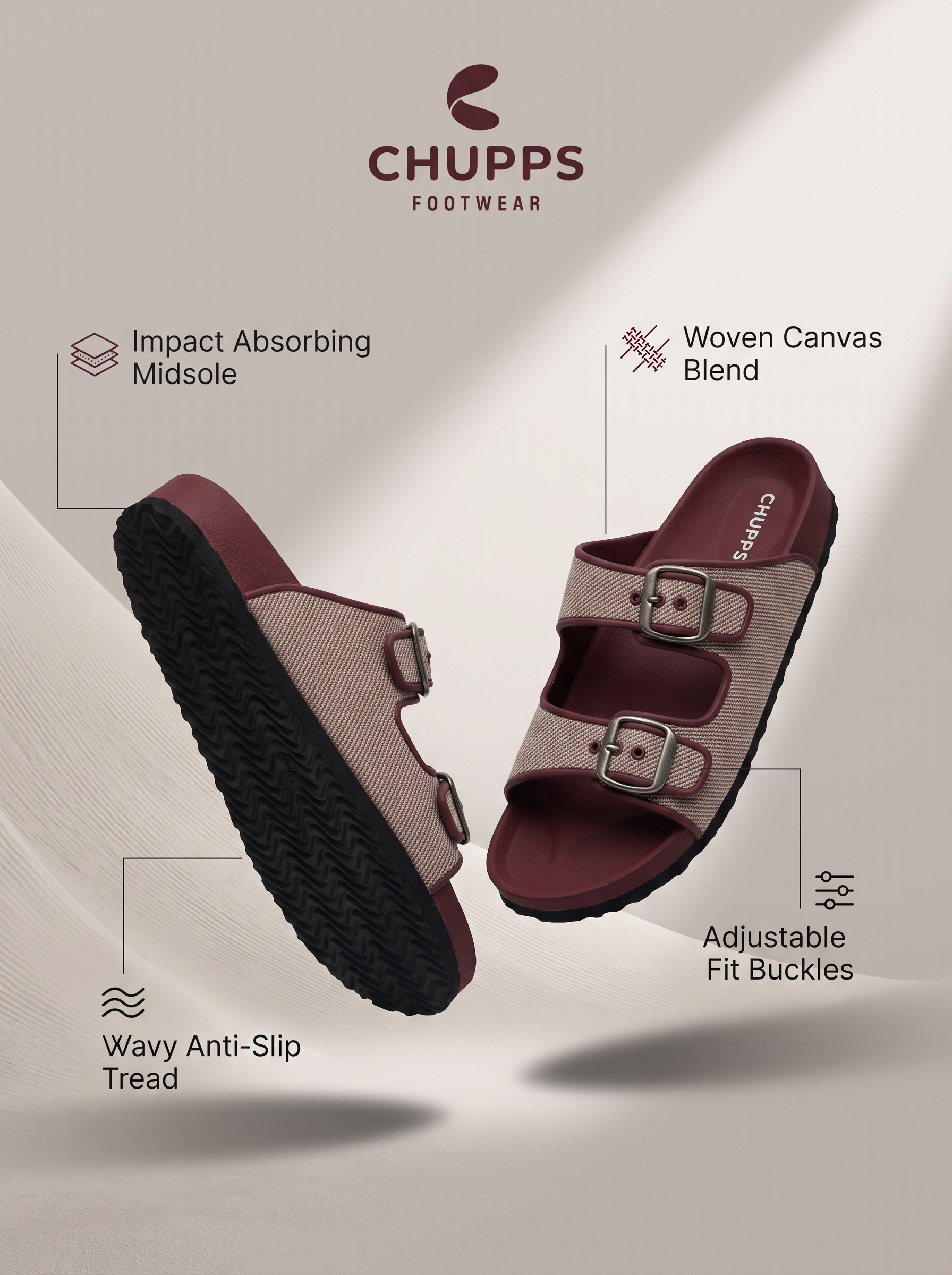 Haven Sliders_maroon