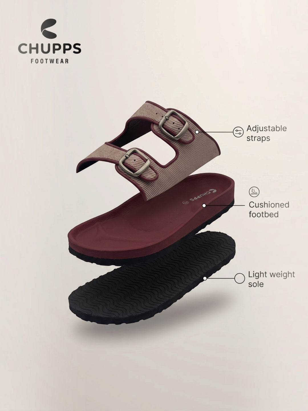 Haven Sliders_maroon