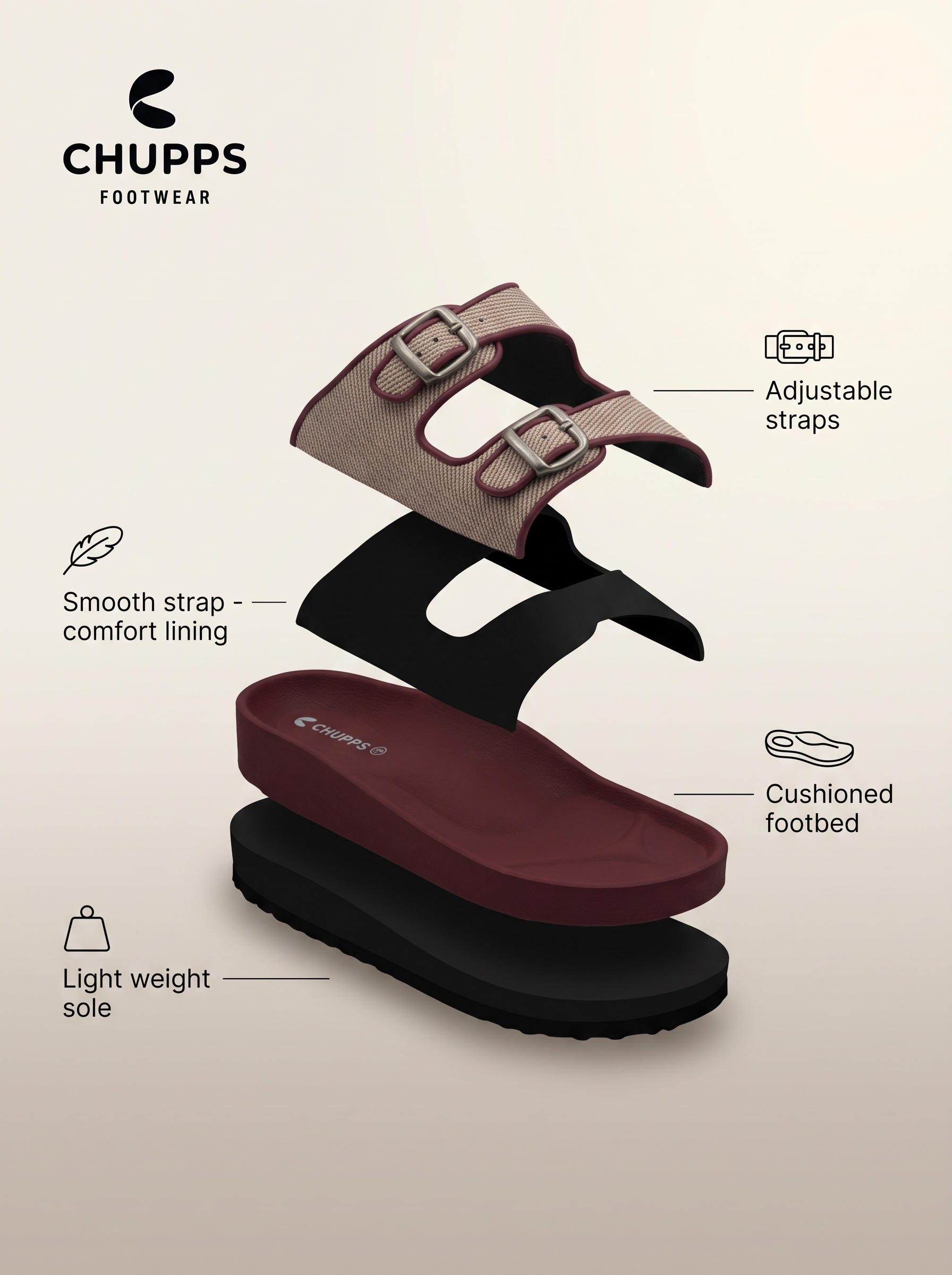 Haven Sliders_maroon