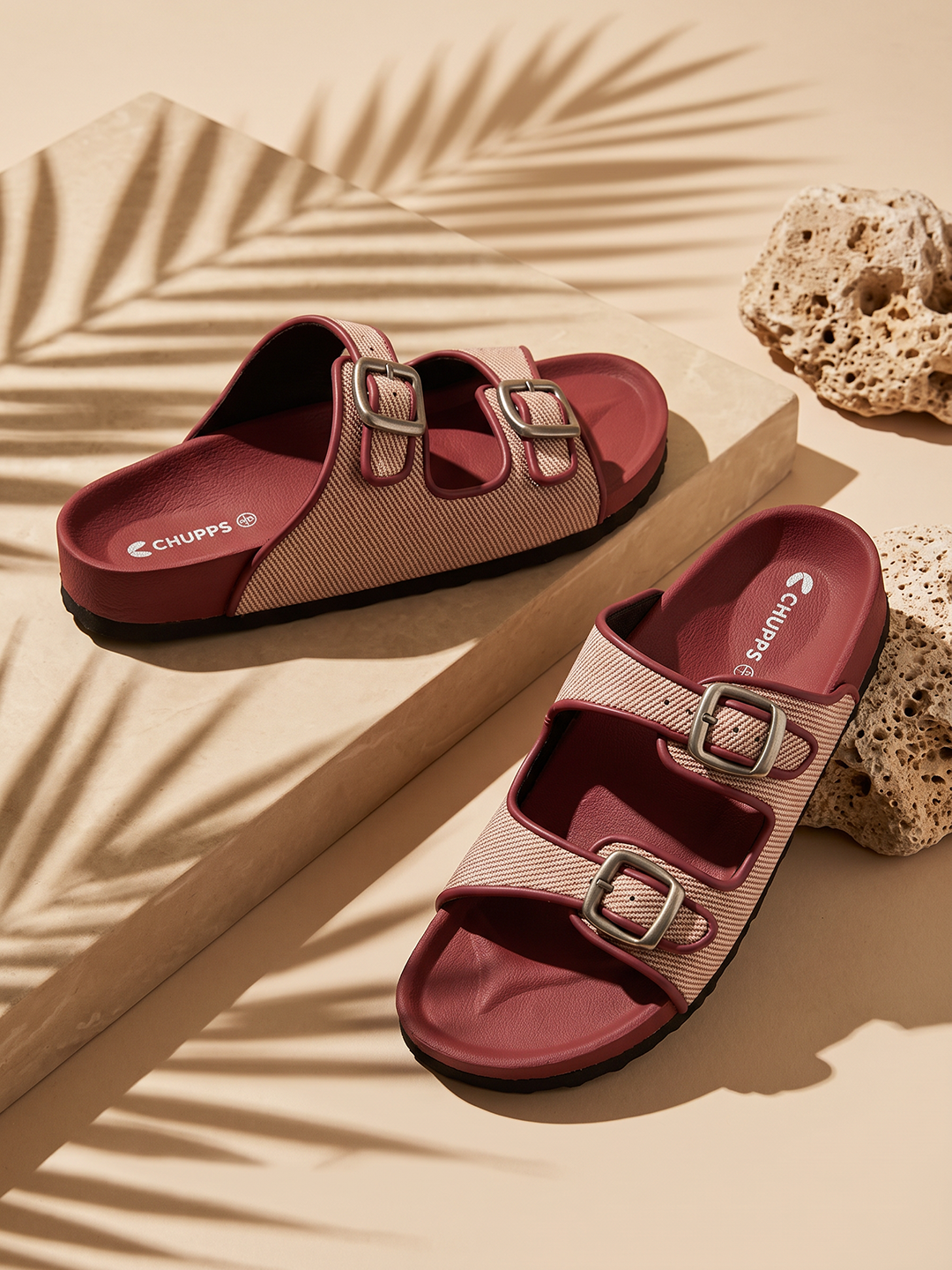 Haven Sliders_maroon