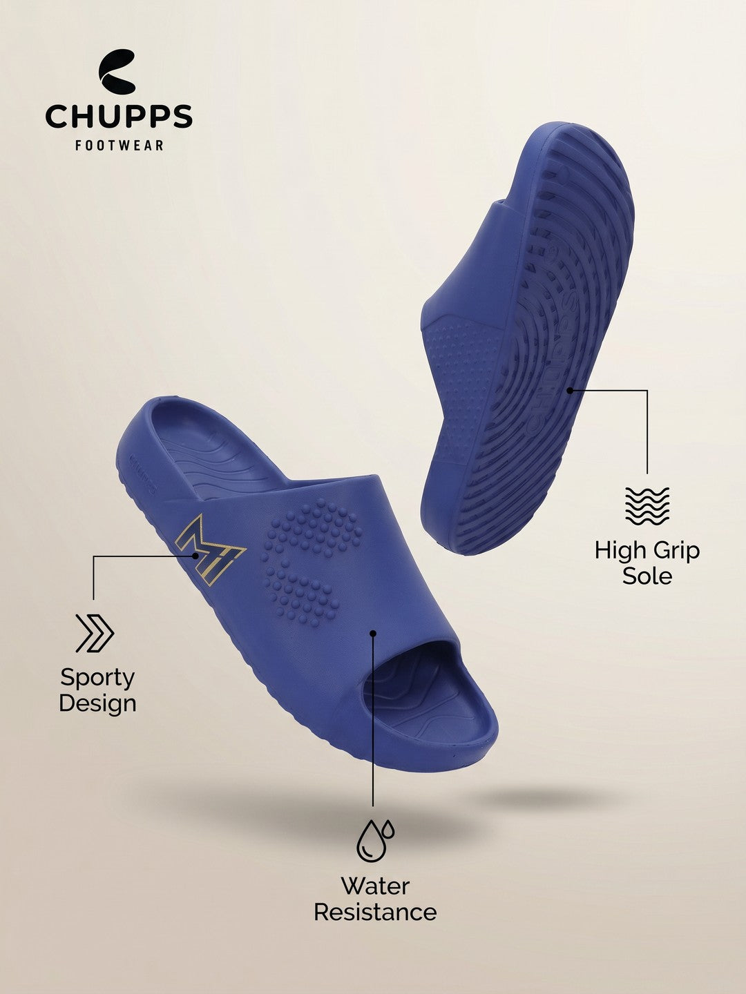 Mumbai Indians Chupster 100% Biodegradable Slides_blue