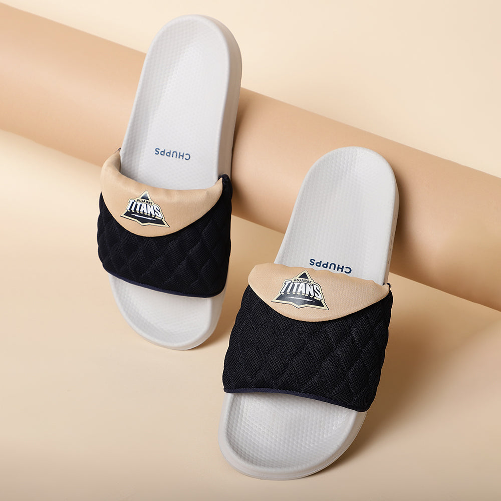 Chupps X Gt Rush Navy &amp; Beige Sliders