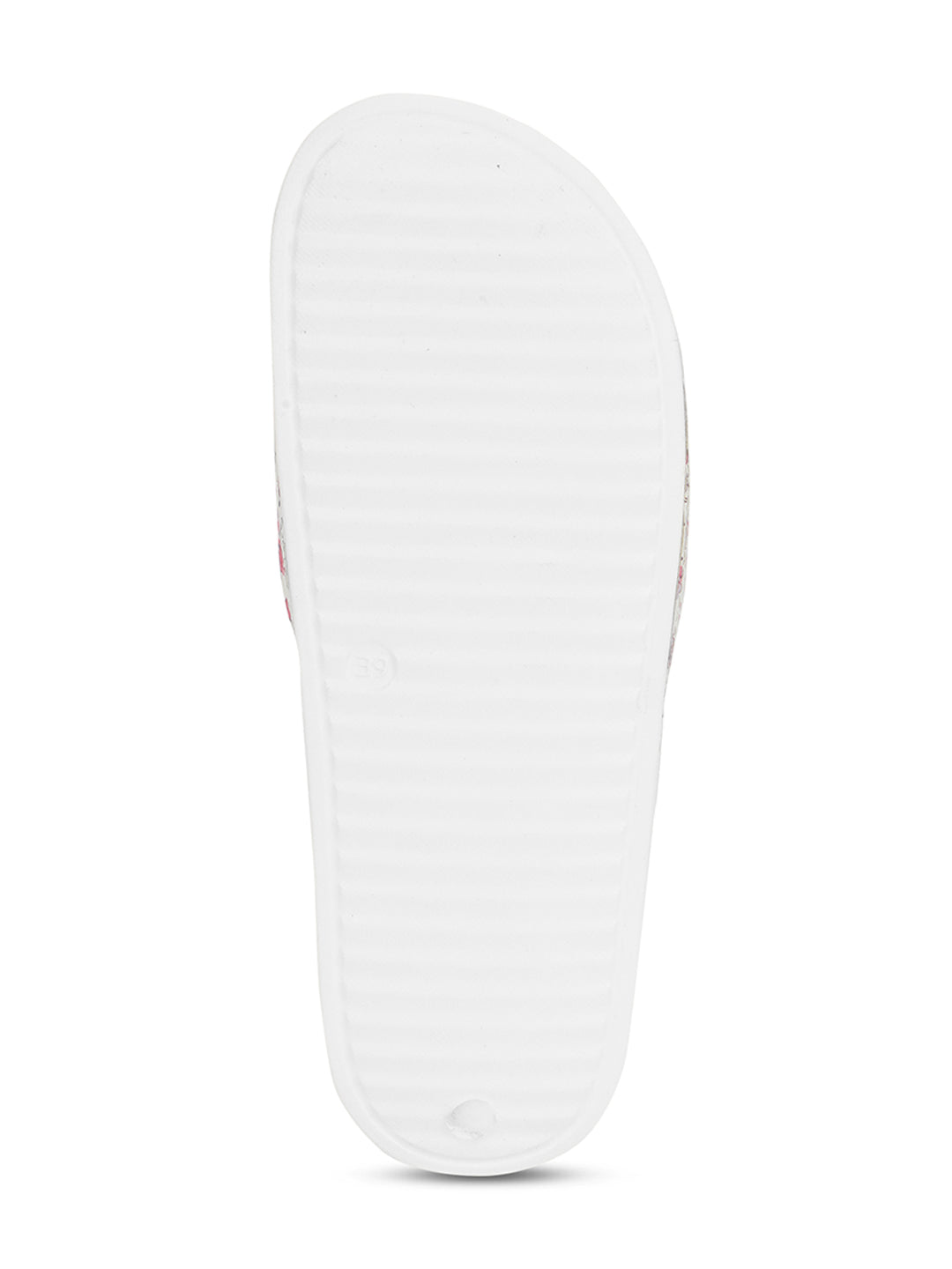 Grace White &amp; Pink Sliders -Women