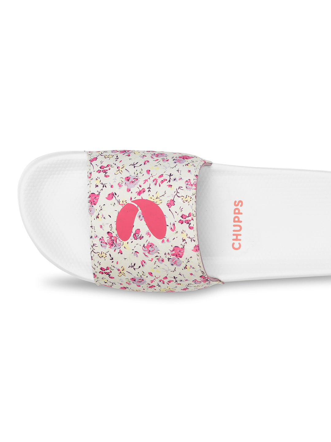 Grace White &amp; Pink Sliders -Women