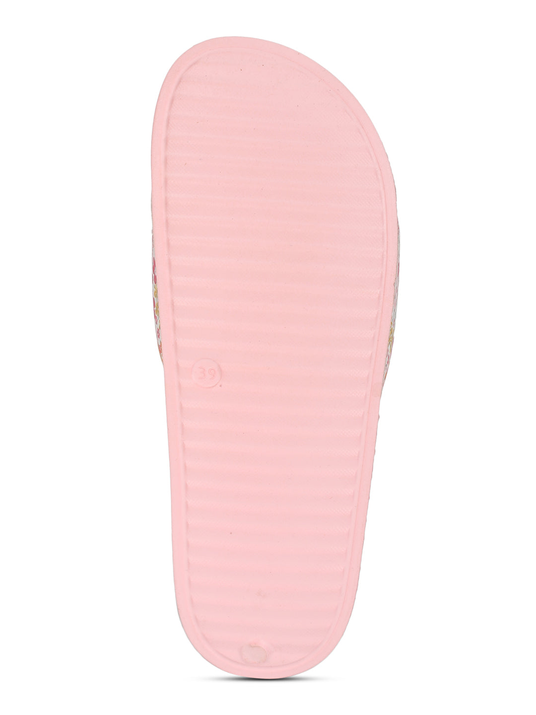 Grace Pink White Sliders -Women