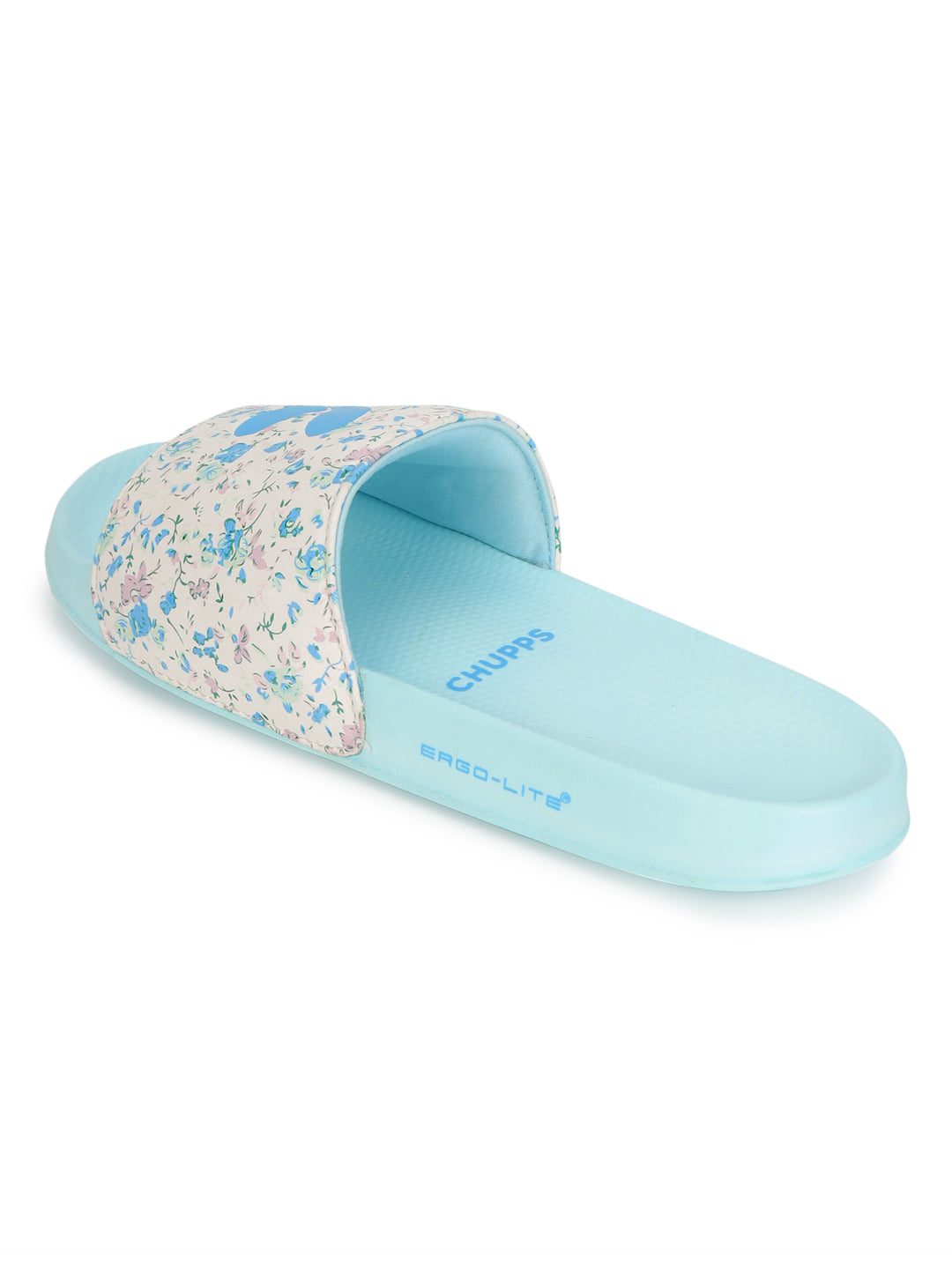 Grace White &amp; Blue Sliders -Women