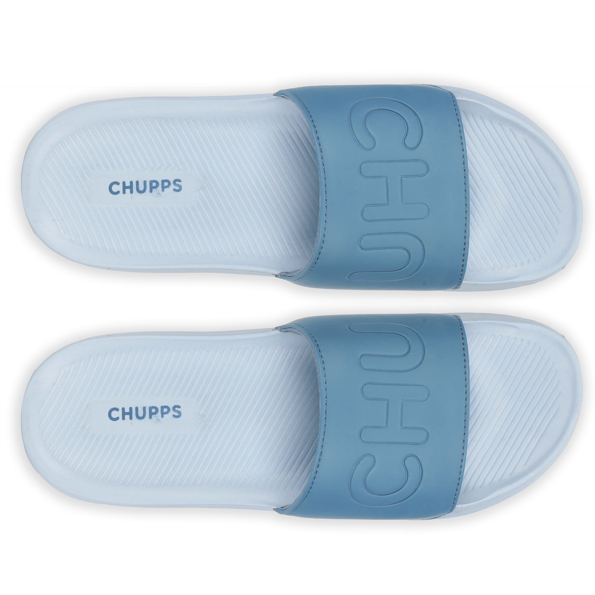Top view of lightweight Chupps sliders with wide comfort strap