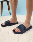 Roadster Navy Blue Sliders for men