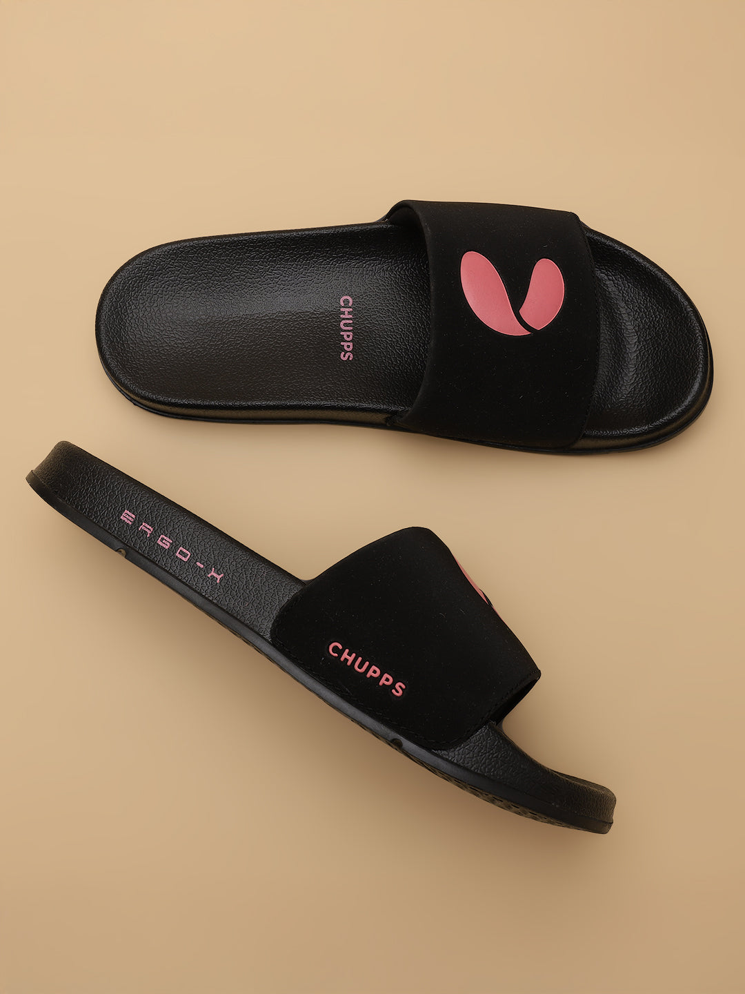 Serra Black Sliders - Women