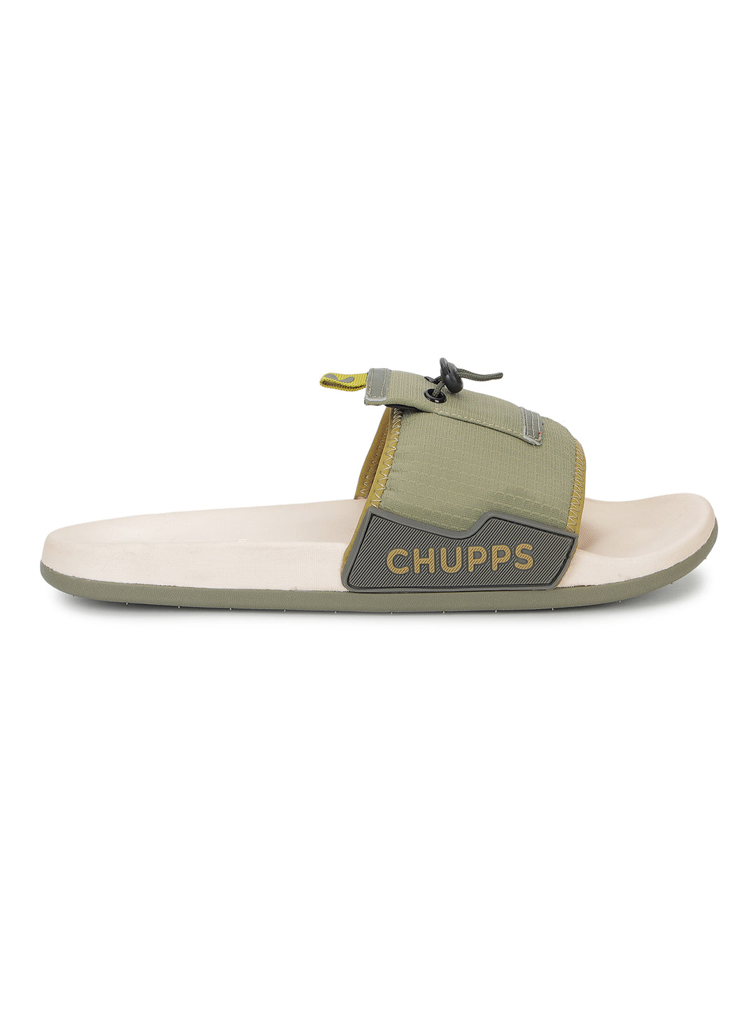 Blaze Olive Off-white Sliders side view 