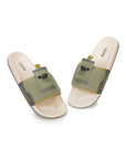 Blaze Olive Off-white Sliders top view 