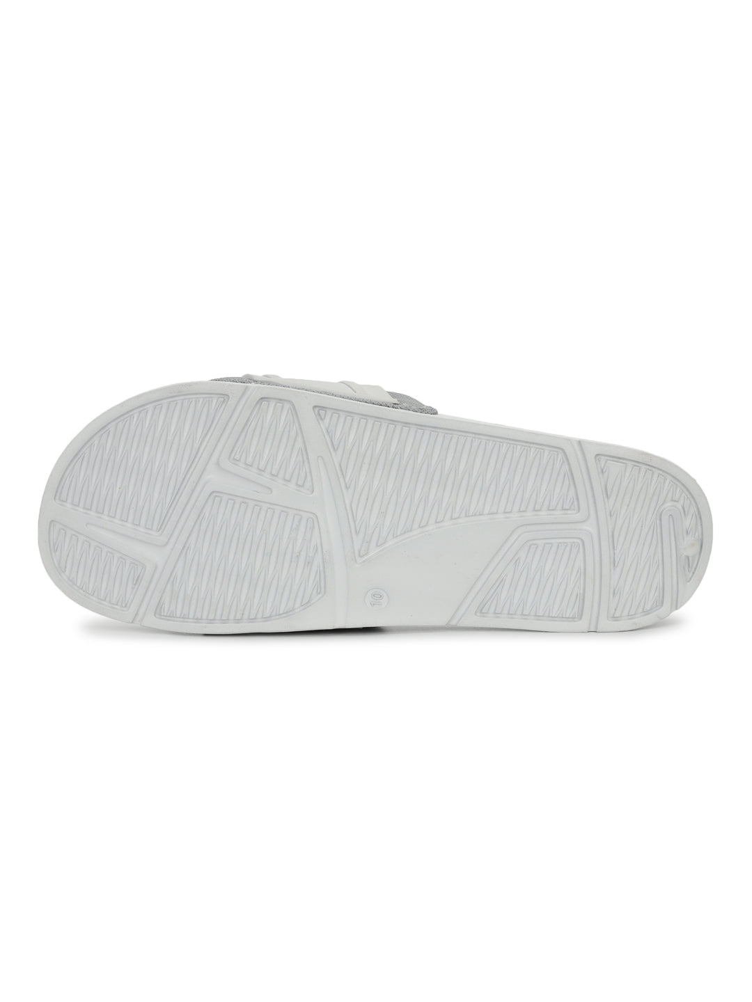 Durable light grey slip-on sliders for men with ergonomic sole
