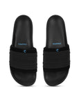 Durable men’s black slip-on sliders with ergonomic sole