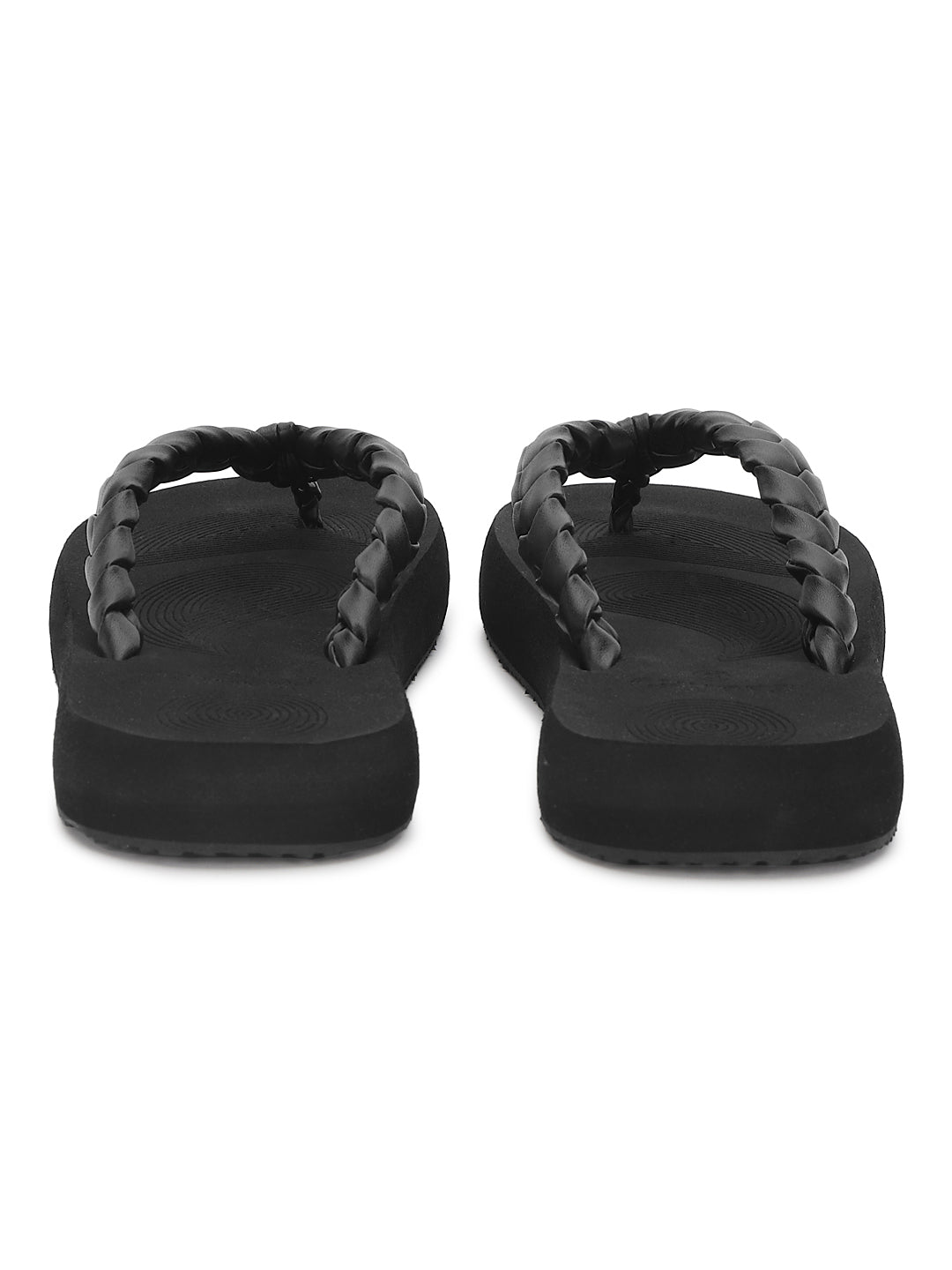 Wisp Black Braided V-strap - Women
