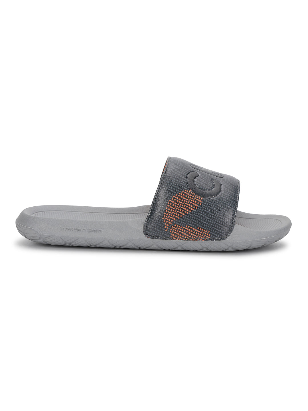 Side view of Astra men’s black biodegradable sliders with sleek design