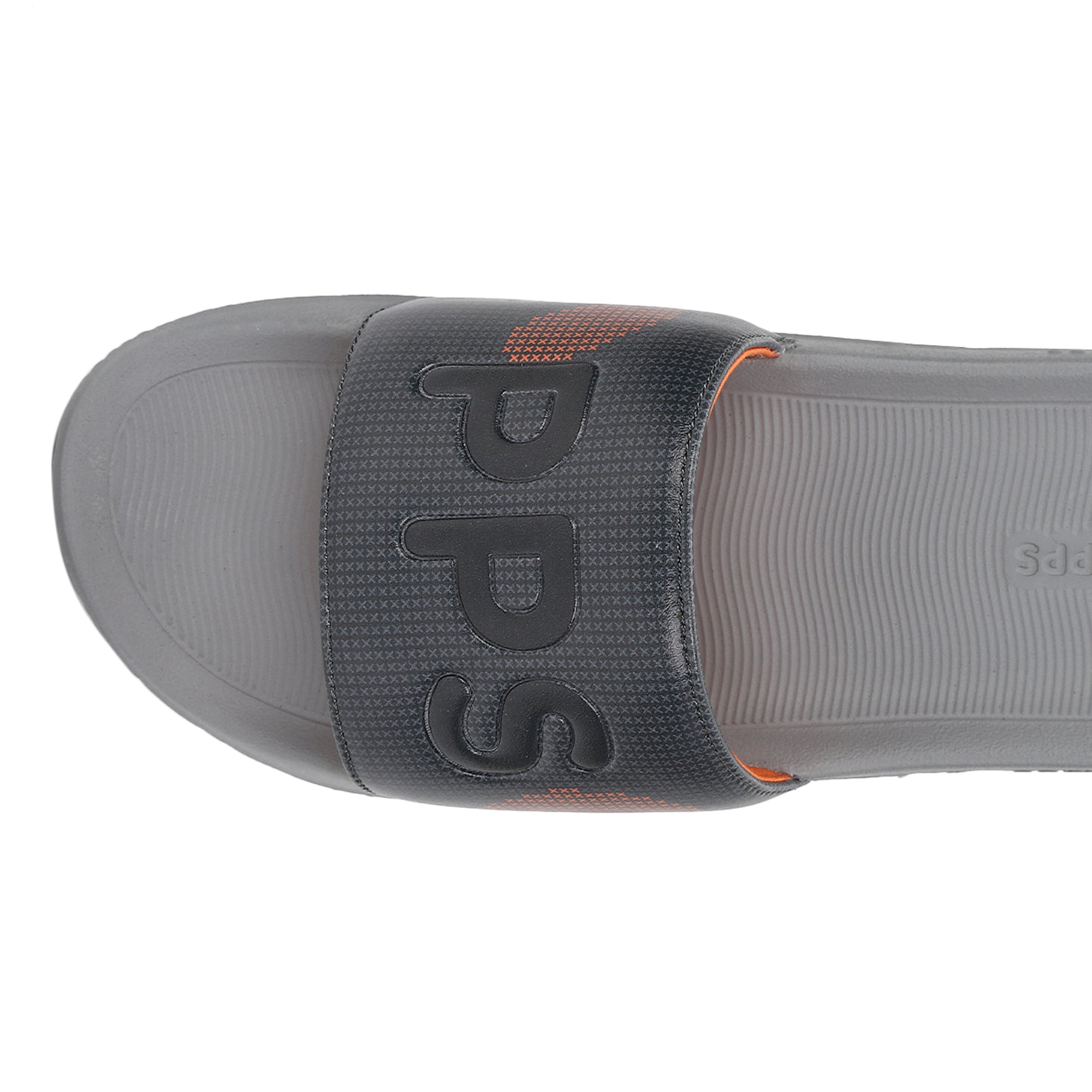 Comfortable men’s black slip-on biodegradable sliders with 6 mm foam strap