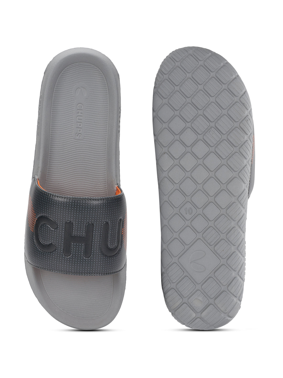 Modern black biodegradable sliders for men with traction Powergrip sole