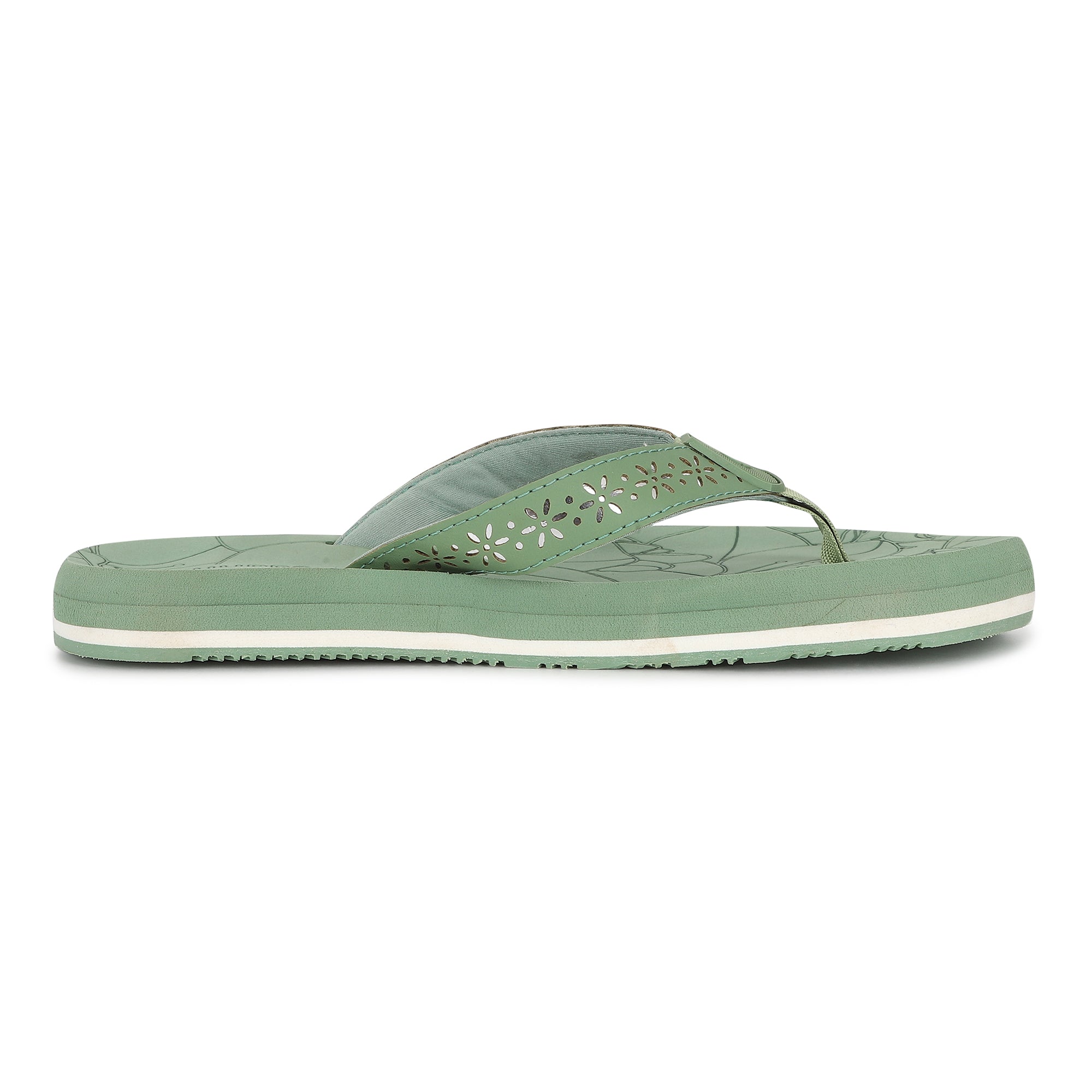 Side view of dual cloud sole profile