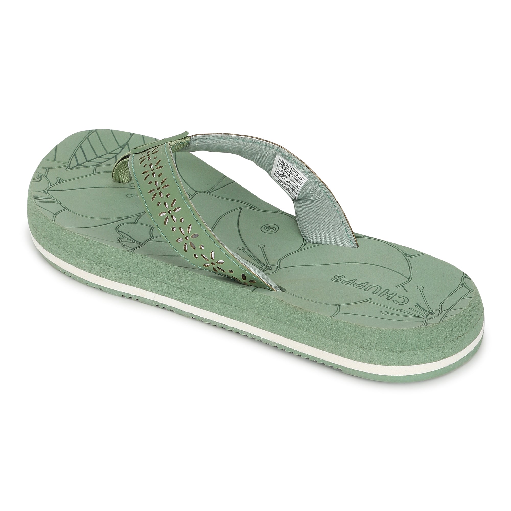 Heel cup and neoprene toe post for extended wear