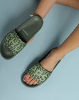 Nyra Green Sliders - Women