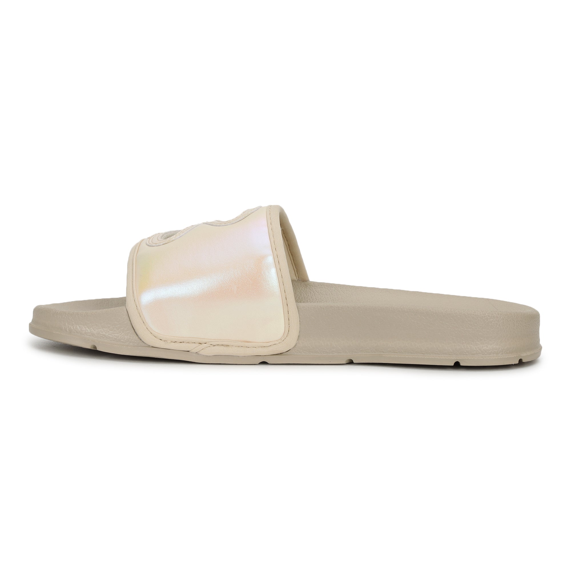 Alara Womenâ€™s Beige Light Festive Sliders