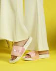 Orla Pink and White Sliders- Women